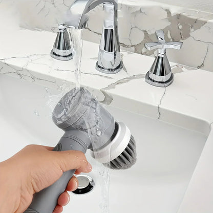 Electric Spin Scrubber Cordless Spin Scrubber with 5 Replaceable Brush Heads Electric Cleaning Brush Cleaning Tools