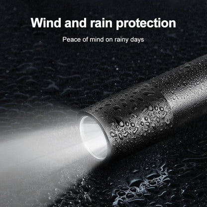 Mini Flashlight USB Rechargeable Aluminum Alloy Flashlight Super Bright LED Bead Adjustable Focus Long-range Portable Flashlight