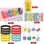 Birthday Party Favor Supplies Pik chu Braclet Keychain Stamp Mask Set for Birthday Party Bag Classroom School Reward Prize Gift