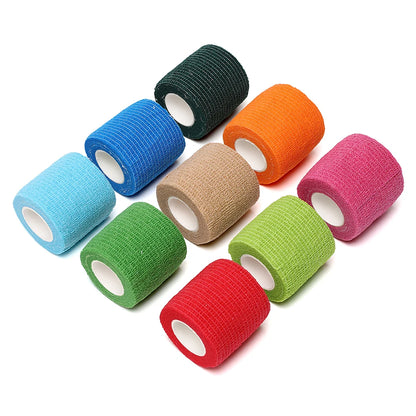 12pcs of 4.8-meter elastic sports self-adhesive bandages, protecting fingers, ankles, palms, and shoulders, knee protection