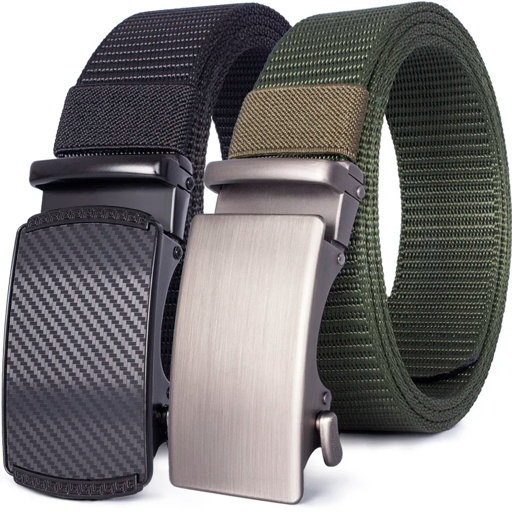 Automatic Buckle Light Comfortable Nylon Military Belt Outdoor Hunting Multifunctional Tactical Canvas Belt High Quality Men Bel
