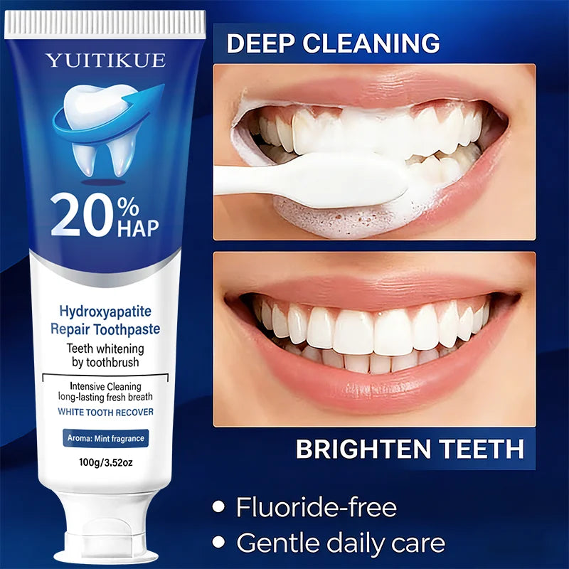 20% Hydroxyapatite Protects Gum Health, Removes Dental Plaque and Stains, Freshens Breath, Deeply Cleans, and Brightens Teeth