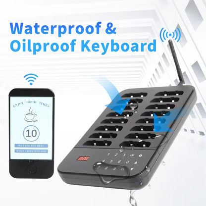 Wireless Restaurant Pager System Guest Customer Calling 16 Beepers Pager Buzzer For Restaurant Food Court Cafe Beach Bar