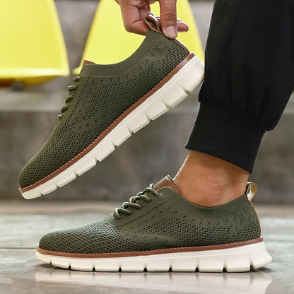 Ultra-Light Casual Knitted Shoes for Men Breathable Slip-Resistant Sneakers 2025 Flexible Soft Sole Trendy Comfortable Shoes Men
