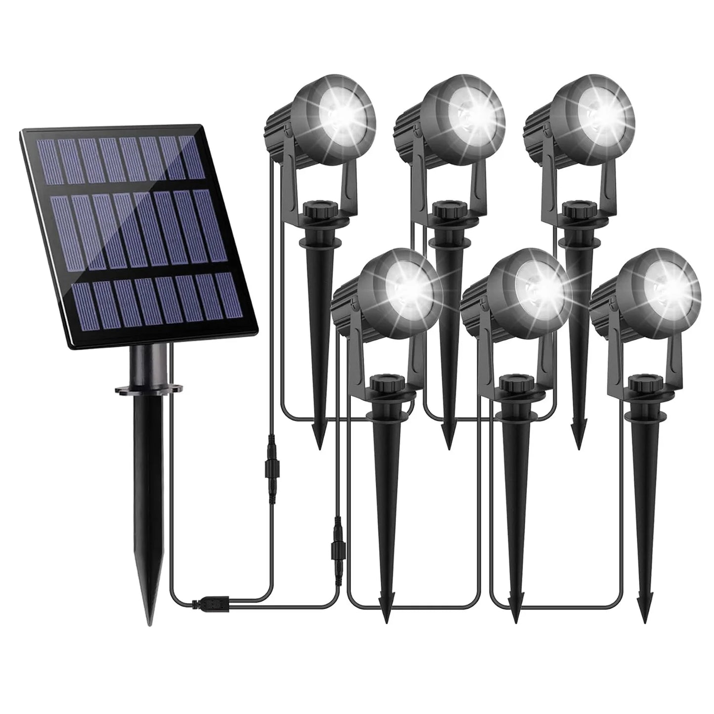 1/2/4/6 LEDS Solar Spotlight Outdoor Garden Wall Lamp for Tree Street Decor IP65 Waterproof LED Landscape Countyard Solar Light