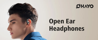 Ohayo Open-Ear Earphones Ear Hooks Wireless Bluetooth 5.4 Headphones IPX6 Waterproof Air conduction Sports Earbuds TWS with Mic