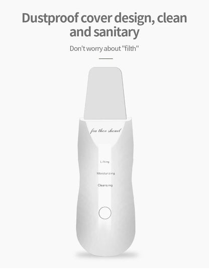 Deep Vibrate Skin Scrubber Facial Cleaner Shovel Spatula Not Ultrasonic Face ScrubberPeeling Blackhead Remover Facial Ma ssager