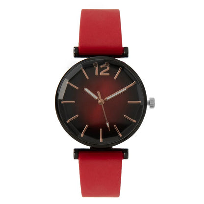 Fashion Ladies Sports Simple Black Dial Quartz Watch Casual 2023 Hot Sale Green Silicone Strap Women Clock Dress Wristwatches