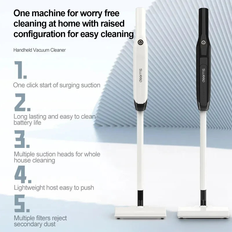 Wireless Handheld Vacuum Cleaner 20000Pa Strong Suction Lightweight Deep Cleaning for Home Pet Hair Car Floor Sweeping Tool