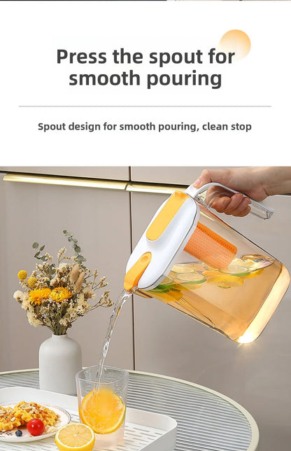Large Capaci Cold Water Pot Heat Resistant Drop Proof Fruit Tea Barrel Beverage Ice Water Bottle for Frie Home Use