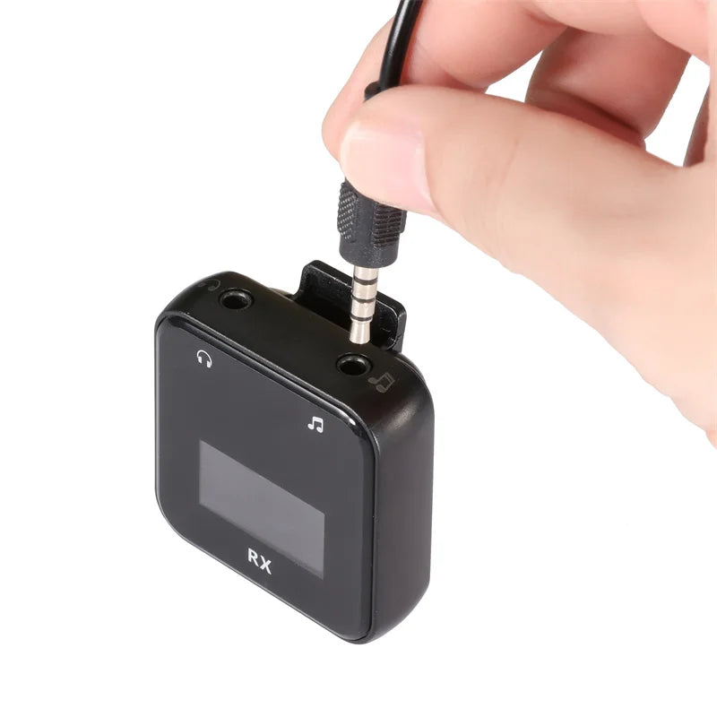 Wireless Lavalier Microphone System Bluetooth Audio Video Voice Recording Mic for iPhone Android Mobile Phone Interview Camera