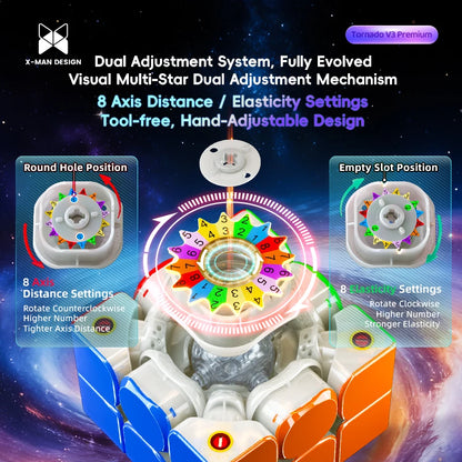 [JudyCube] QiYi X-Man Tornado V3M Premium Pioneer UV Magnetic Magic Speed Cube Qiyi SaoCube Tornado V3 M Flagship Puzzle Toy