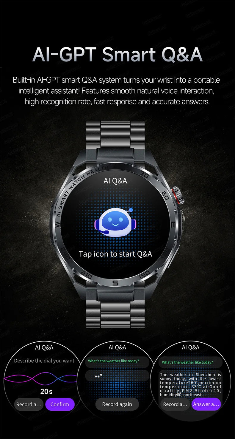 Smartwatch ECG High-End dla mężczyzn Ciśnienie krwi Lipidy Tlen we krwi Analiza ciała Kwas moczowy Monitor Zdrowia Smartwatch dla mężczyzn i kobiet