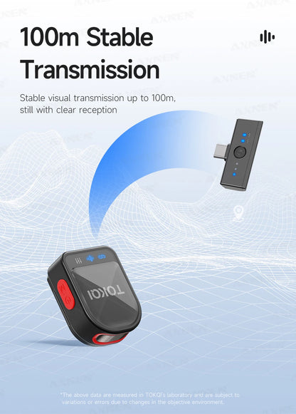 AXNEN Wireless Mini Lapel Microphone Bluetooth Magnetic Attraction Noise Reduction Card for Mobile Phone Live Broadcast Gaming