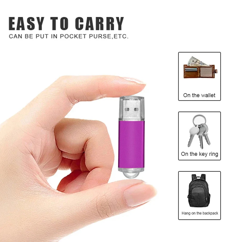 Spersonalizowane logo 100% Realna pojemność Metalowy pendrive USB 2.0 Pamięć Flash Pendrive 4GB 8GB 16GB 32GB 64GB Upominki Hurtowe Dysk Przenośny