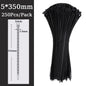 Self-locking plastic nylon tie Black 5x300mm cable tie fastening ring 8*500mm cable tie zip wraps strap nylon cable tie 5*300mm
