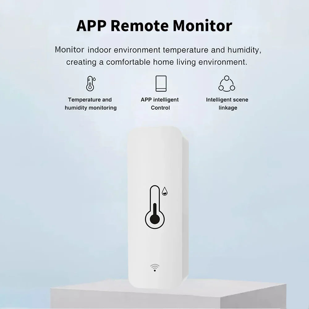 Tuya Zigbee WiFi Temperature And Humidity Sensor APP Remote Monitor For Smart Home var SmartLife WorkWith Alexa Google Assistant
