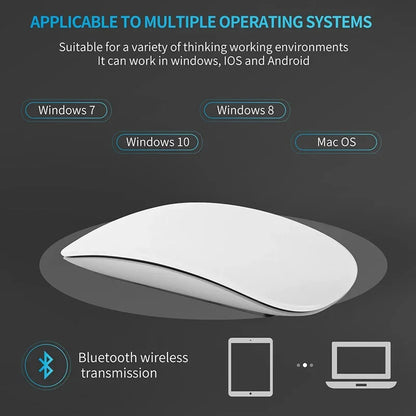 Lenovo Wireless Bluetooth Magic Computer Mouse Rechargeable Touch Slim Ergonomic Dual-Mode Silent PC Mice For Apple Macbook Air