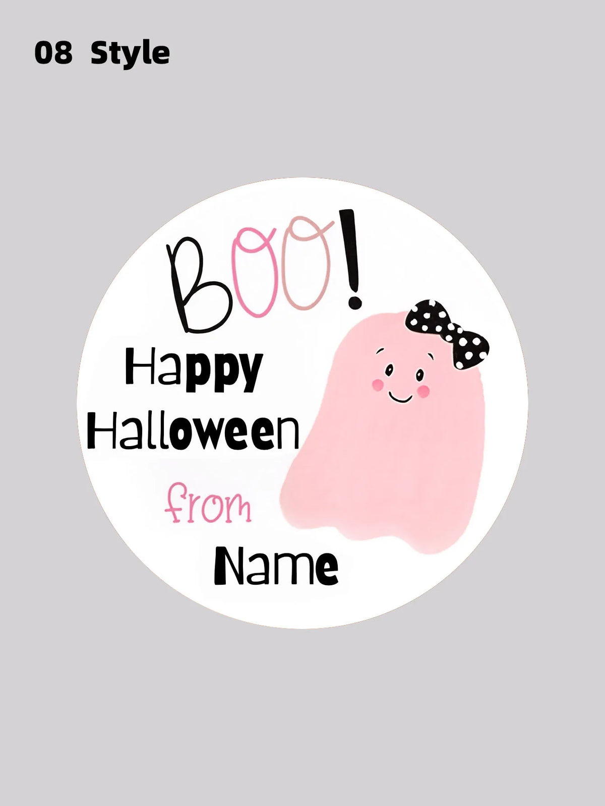 1/50/100Pcs Custom Round Stickers with Personalized Text & Images for Halloween Gift Boxes, Treat Bags & Invitation Seals