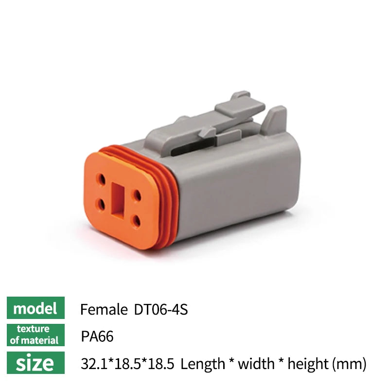 10/50/100 Sets Deutsch DTM/DT/DTP/DTF Automobile Connector Plug&Socket Male&Female Terminal DTM04-2/3/4/6/8/12 DTM06-2/3/4/6/8S