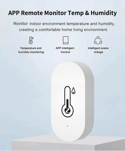 Tuya Zigbee Temperature Humidity Sensor SmartLife Remote Monitor For Smart Home Workwith Tuya Zigbee Hub