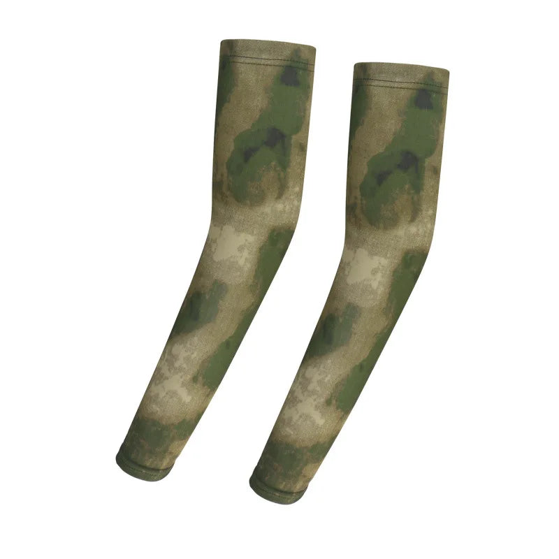 Cooling Arm Sleeves Tactical Camo Sun Protection Breathable Ice Silk UV Guard