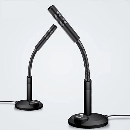 Mini 3.5mm Studio Microphone USB Desktop Wire Gaming Mic Speech Mic Stand Holder For PC Notebook Podcast Recording Studio