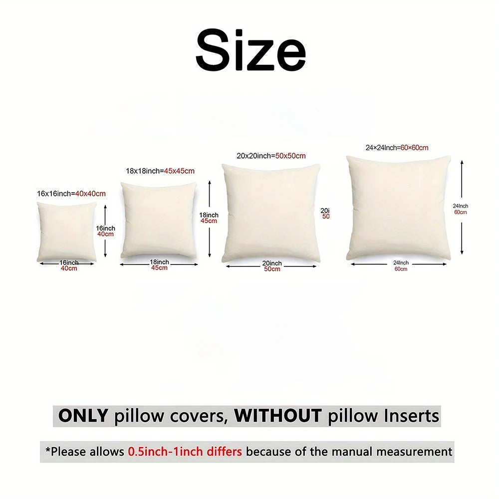 4 PCS Outdoor pillow cover  Coastal Boho Outdoor Throw Pillow Covers , Very suitable for decorating balconies and courtyards.