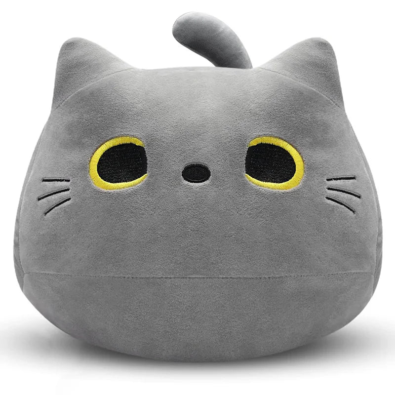 10/30CM Cute White Black Cat Plush Toys Soft Pillow Kawaii Kitten Cat Cartoon Stuffed Animals Cushion Decoration Pendant Gift