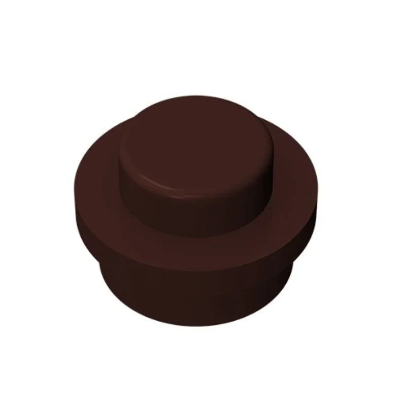 100PCS PLATE 1X1 ROUND Compatible With 4073 Round & Angles MOC Self-Locking Bricks Building Blocks Toys Accessories