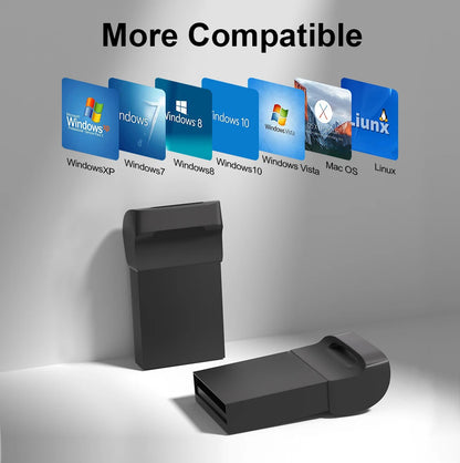 Super Mini Pen Drive 64GB Black USB Flash Drive 32GB Creative Business Gifts Memory Stick Real Capacity Pendrive 16GB USB Stick