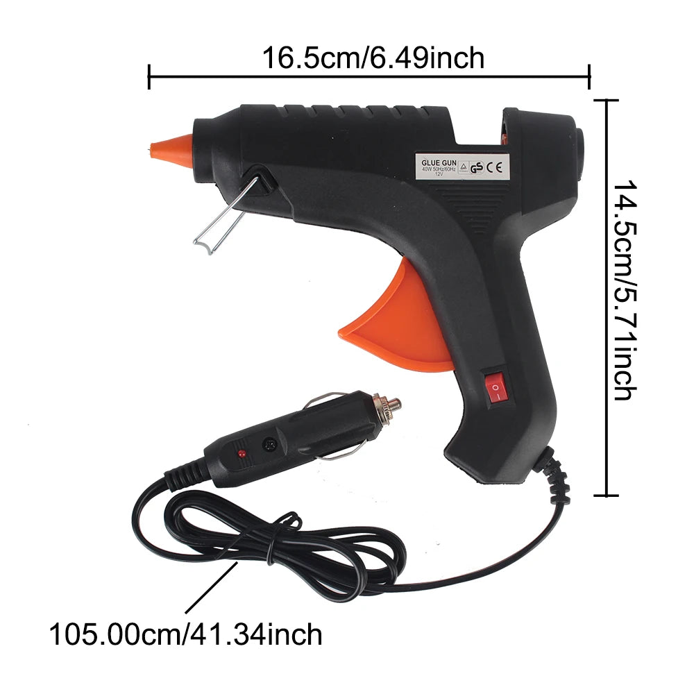 5 sztuk klej w sztyfcie 11mm 12V 40W Pistolet Do Klejenia Na Gorąco Zestaw Narzędzi Do Usuwania Wgnieceń Samochodowych Wtyczka Do Zapalniczki Samochodowej Akcesoria Do Naprawy Garażu Ciężarówki