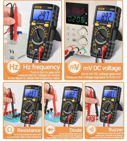 ANENG Digital Multimeter Professional Tester SZ303 AC/DC Voltage Resistance High Precision Professional Electrical Detection Too