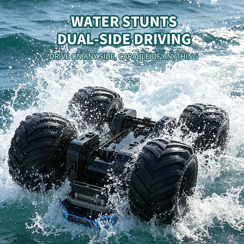 JJRC 2026 Q248 Remote Control Toy 4WD Off Road Amphibious Climbing Vehicle Waterproof Stunt Remote Control Car Children Toy Gift