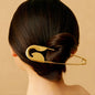 New Large Safety Pin Metal Hair Claws Barrettes Silver Hairpin Metal Hairpin Headdress Headdress Wearing Fun Festival Gift