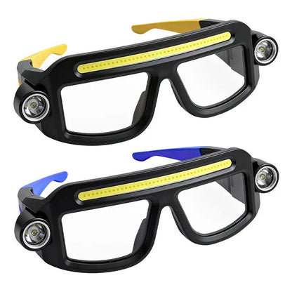 New XTE COB LED Rechargeable Multifunctional Glasses Light Waterproof Free Adjustment Angle Lightweight Glasses Lamp