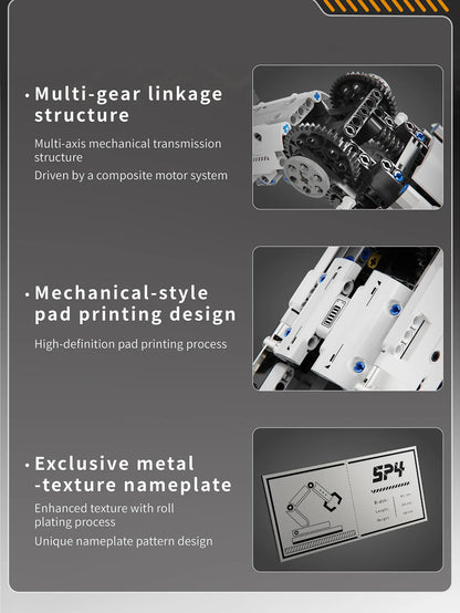 Multi-Axis mechanical Arm Programmable Building Blocks 5 in 1 robot Remote Control toys Interactive STEM Learning children gift