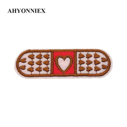 1 Piece Cross Bandage Embroidery Repair Patches Bag Jacket Jeans Cartoon Iron On Parch for Clothes Small Glue Sticker