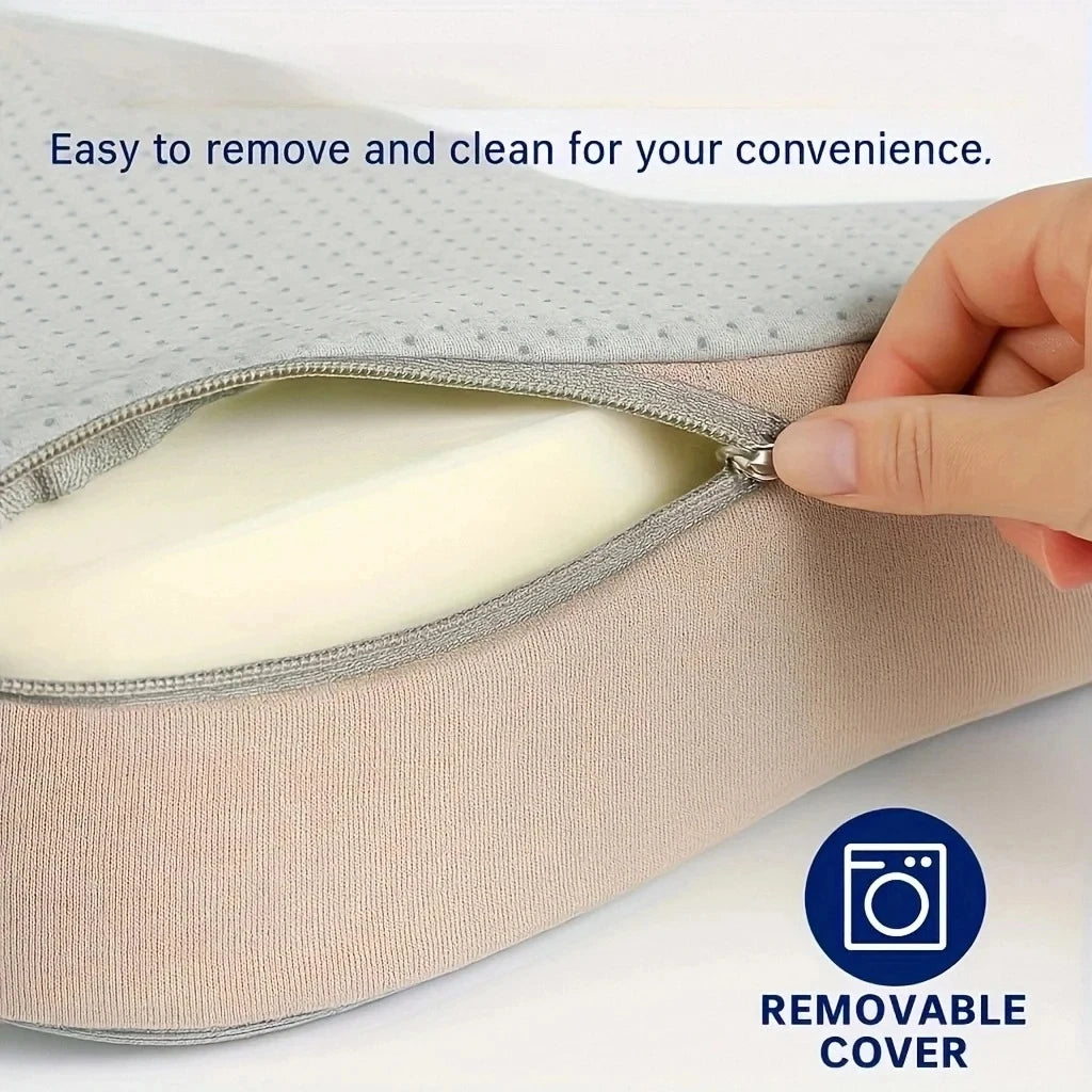 Breathable Memory Foam Cushion: Office/Student/Car, Spine Relief, Worry-Free Sitting, Skin-Friendly & Easy Clean