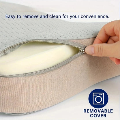 Breathable Memory Foam Cushion: Office/Student/Car, Spine Relief, Worry-Free Sitting, Skin-Friendly & Easy Clean