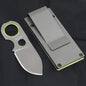 Outdoor Mini Pocket Knife Multifunctional Straight Knife Suction Card Mounted Keychain Pocket Knife Carrying Knife All Steel