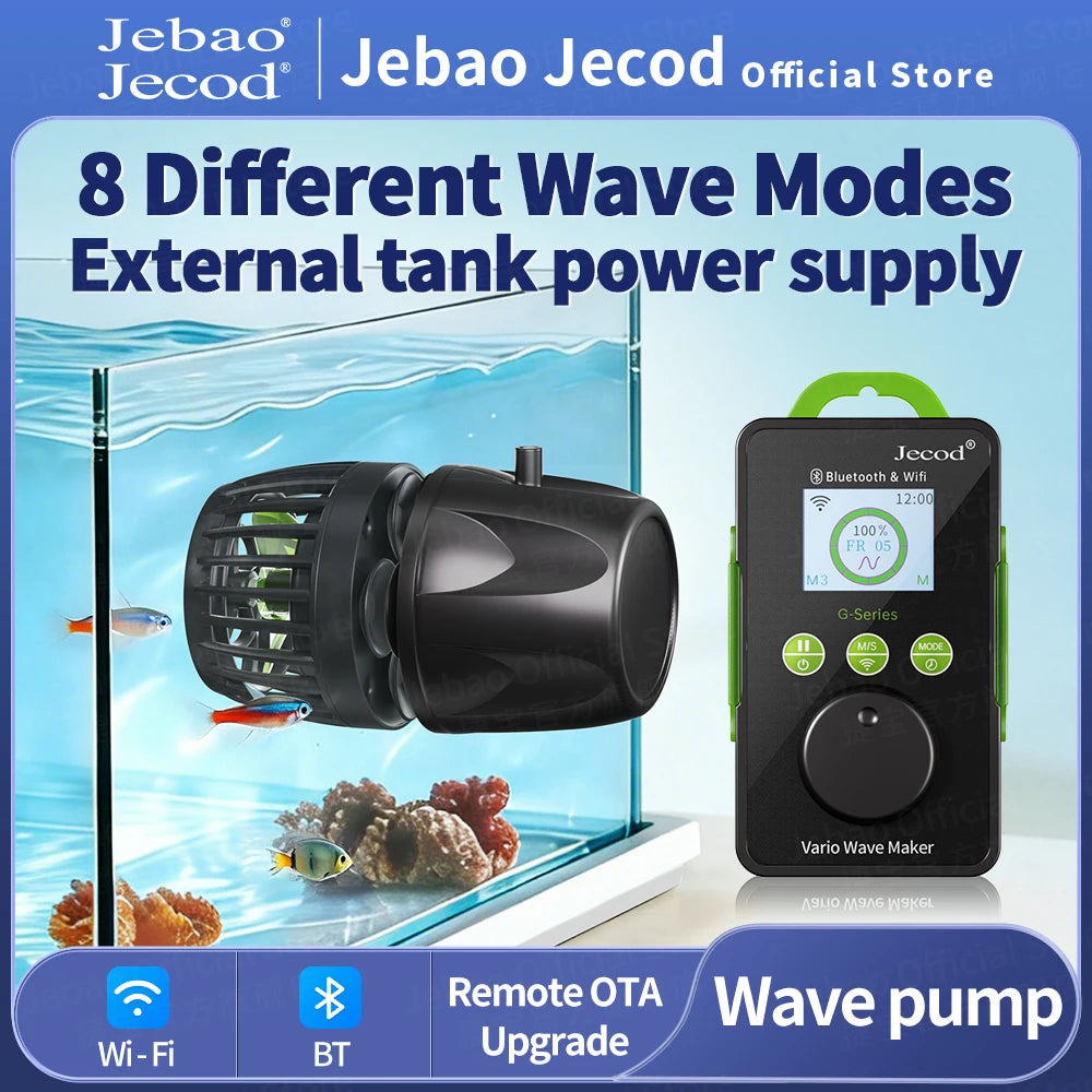 Jebao Jecod GMP Series 2026 New Model Support OTA WiFi BT Connectivity Silent Operation 9 Wave Modes Aquarium Pump