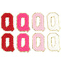 8pcs Sweet 26 Letters Towel Embroidery Patch Pink A-Z Self-adhesive Sticker Decoration For DIY Apparel Bag Crafts Accessories