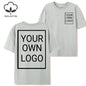 Double Sided Customized LOGO Picture Women T-Shirt Summer Y2K Loose Short Sleeves Comfortable T Shirts Crewneck DIY Tee Tops