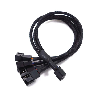 1 to 5 PWM Fan Hub PC CPU Cooling 4PIN Fan Power Cable Hub Adapter Sleeved Case Splitter for Computer Cooler Case Fans
