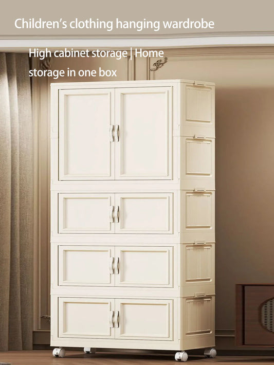 Home Use Baby Closet Easy Assembly Bedroom Storage Cabinet Thickened Children's Clothes Organizer Infant Wardrobe
