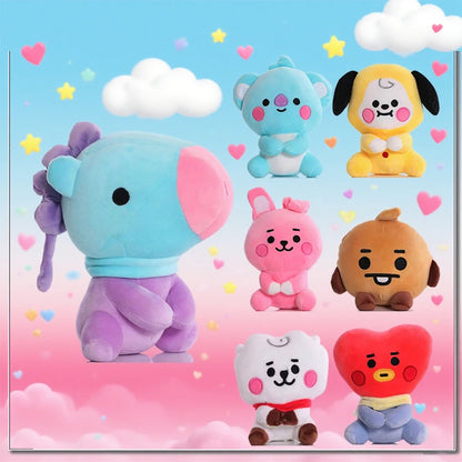 New BTed 21Plush Toys Kawaii Mini Keychain Anime Pendant Ornament for Kids 12-22cm Bt Peripherals Soft Stuffed Animals Doll Gift