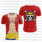 2026 New Arrivals Luffy cosplay T-shirt One Piece 3D printed Kids short-sleeved top Themed comic exhibition clothing