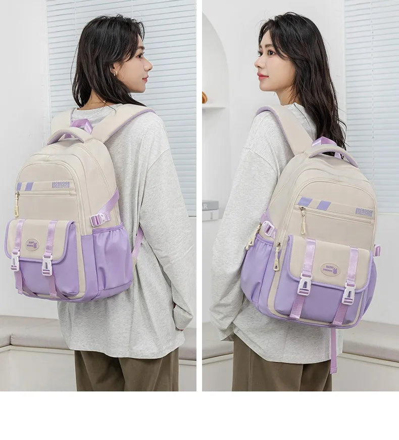 New School Bag with High Appearance Level Junior High School Backpack Large Capacity Primary School Backpack Ins Wind