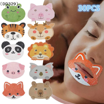 30PCS Kids  Anti-Snoring Stickers Sleeping Closed-mouth Stickers Breathing Correction Patch Shut Up Patch Orthosis Tape〔DD329〕